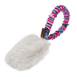 Tug-e-nuff Faux Fur Pocket Bungee Squeaker Dummy med Kunstpels & Piv Pink